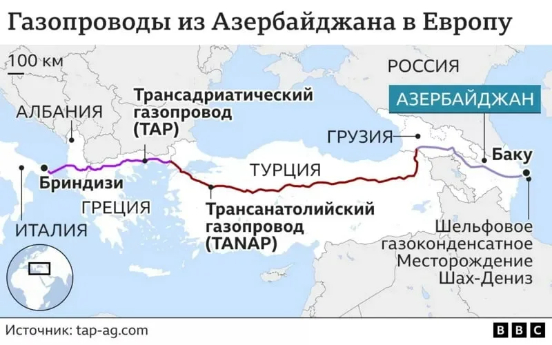 Азербайджан обсудил с Германией поставки газа и энергопереход