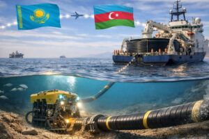 Укладка оптоволоконного кабеля между Казахстаном и Азербайджаном займет до 20 дней
